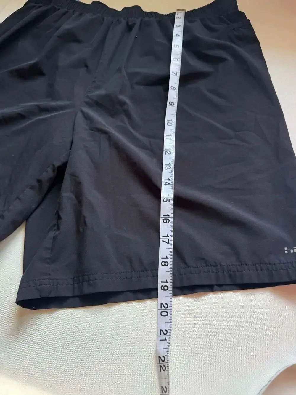 Men’s Black Lined Running Shorts Athletic Gym Activewear Performance Size L